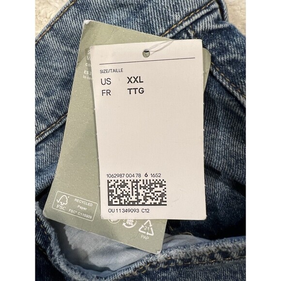 H&M Divided Jeans Womens 90’s High Waist Baggy Jeans Y2K Blue Medium Wash XXL - Picture 6 of 9